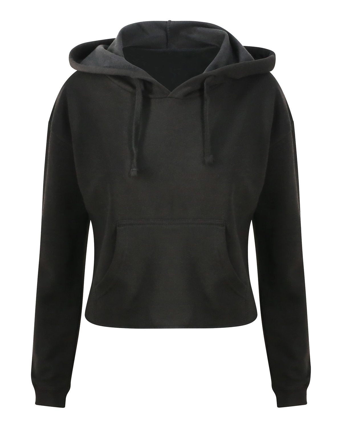 Blackaholic Definition Ladies' Girlie Cropped Hooded Fleece with Pocket