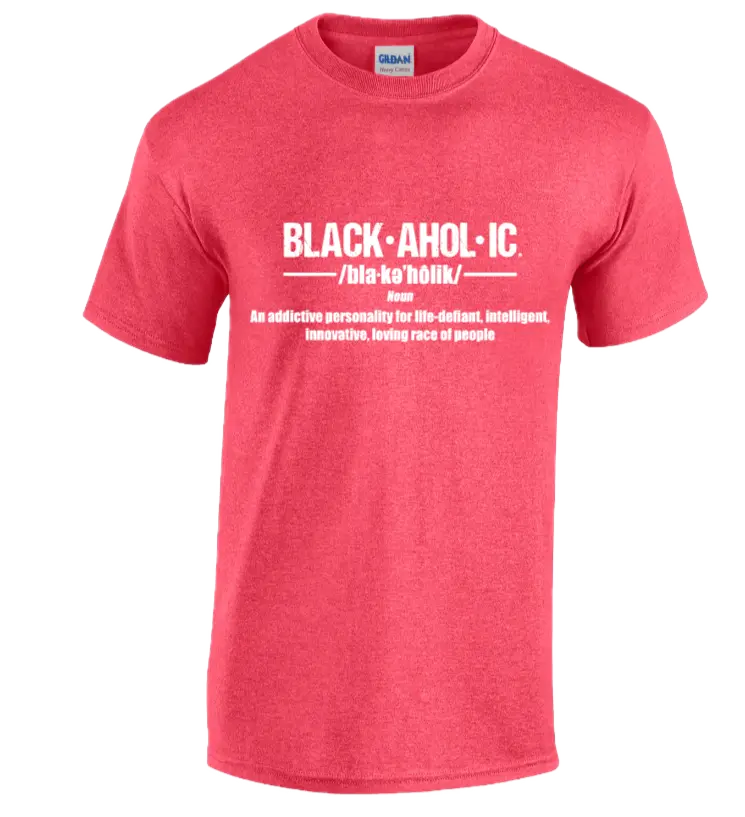 Blackaholic Definition Tee Boys Heather Red My Store